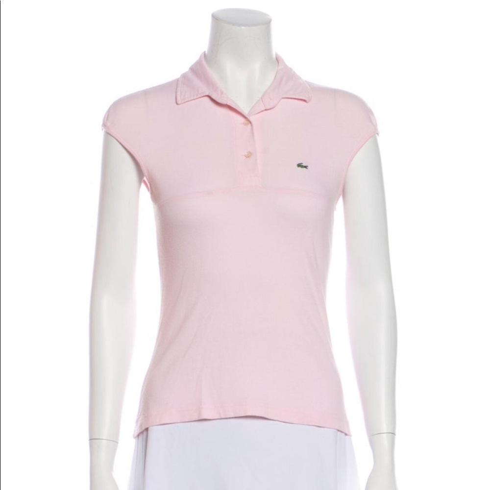 Lacoste pink polo